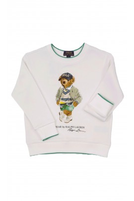 Elegant ecru sweatshirt with a Bear, Polo Ralph Lauren