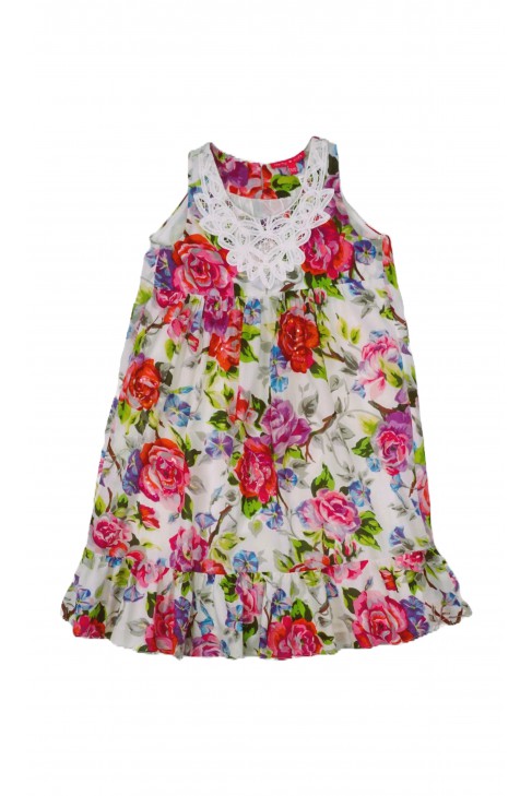 Girl's cambric floral dress, Rene Derhy Girl's cambric floral dress, Rene Derhy