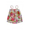 Blouse-top with thin straps in large flowers, Rene Derhy