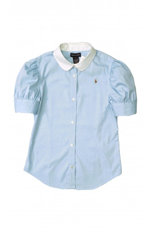 Blue blouse with white collar, Polo Ralph Lauren Blue blouse with white collar, Polo Ralph Lauren