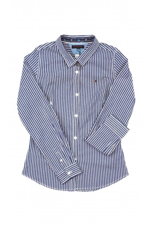 Girls shirt blouse in blue stripes, Tommy Hilfiger Girls shirt blouse in blue stripes, Tommy Hilfiger