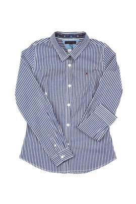 Girls shirt blouse in blue stripes, Tommy Hilfiger