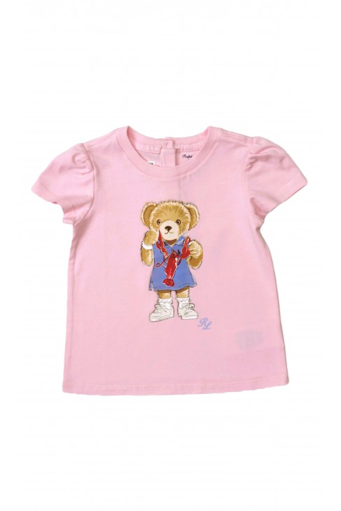 Baby girls T-shirt with a Bear print, Polo Ralph Lauren Baby girls T-shirt with a Bear print, Polo Ralph Lauren