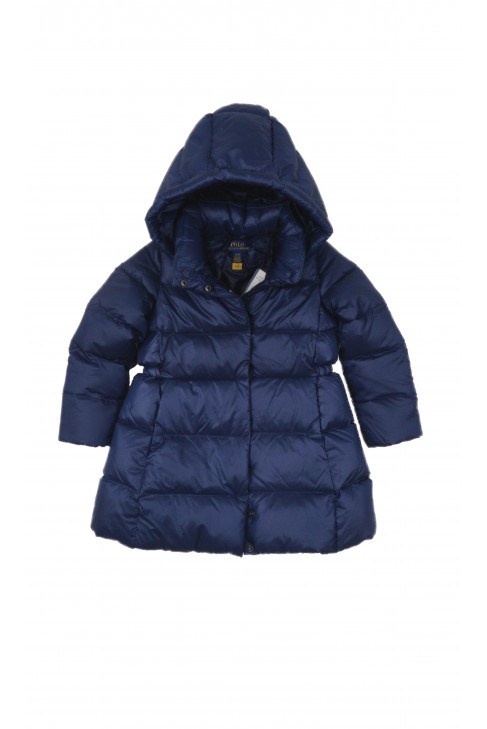 Girls' navy blue down coat, Polo Ralph Lauren