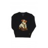 Navy blue sweater with a large print on the front, Polo Ralph Lauren