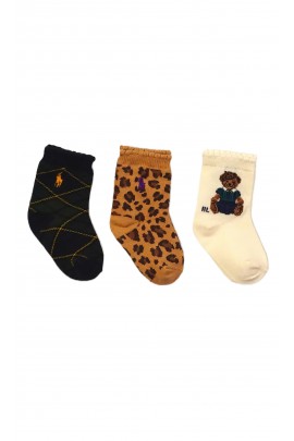 3-pack baby socks, Ralph Lauren
