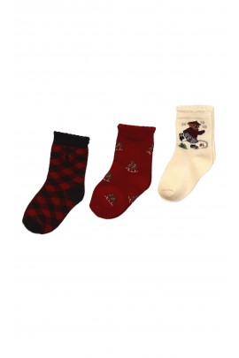 3-pack girls' socks, Ralph Lauren