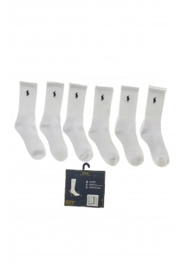 6-pack of white socks, Polo Ralph Lauren