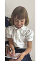 White elegant short-sleeved blouse, Polo Ralph Lauren