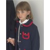 Navy blue elegant coat for girls, Patachou