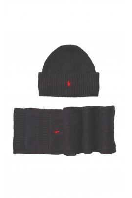 Warm reversible navy scarf, Polo Ralph Lauren