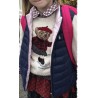 Pink and navy blue reversible girls' sleeveless top, Polo Ralph Lauren