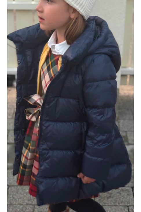 Girls' navy blue down coat, Polo Ralph Lauren