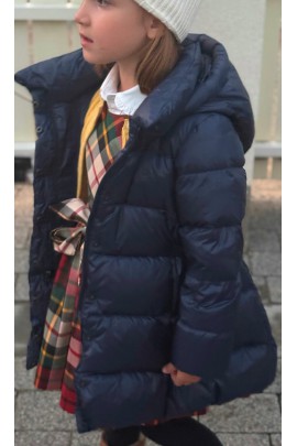 Girls' navy blue down coat, Polo Ralph Lauren