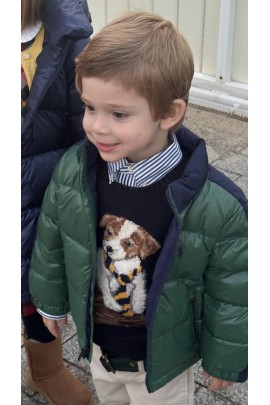 Boys' Winter Jacket, Bottle Green, Polo Ralph Lauren