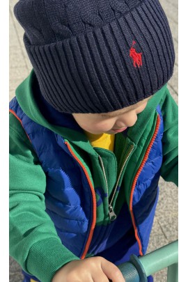 Navy blue cable-knit hat, Polo Ralph Lauren