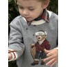 Elegant gray sweatshirt with a Bear Teddy bear, Polo Ralph Lauren