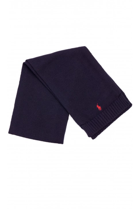 Navy blue elegant wool scarf, Polo Ralph Lauren Navy blue elegant wool scarf, Polo Ralph Lauren