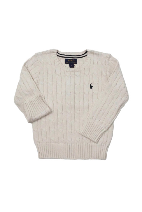 White cable-knit sweater, Polo Ralph Lauren