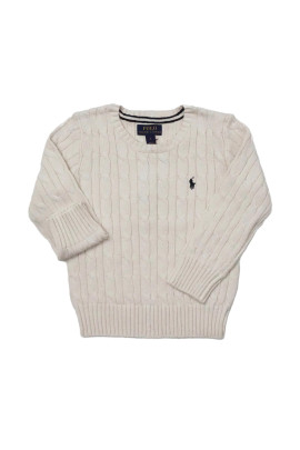 White cable-knit sweater, Polo Ralph Lauren