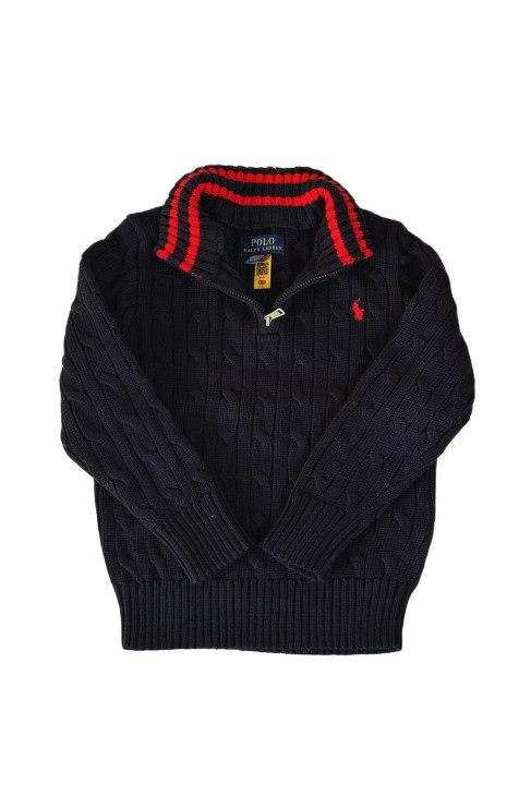 Navy blue cable-knit sweater from Polo Ralph Lauren