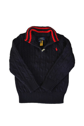 Navy blue cable-knit sweater from Polo Ralph Lauren