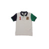 Boys white polo shirt with a large crest on the side, Polo Ralph Lauren