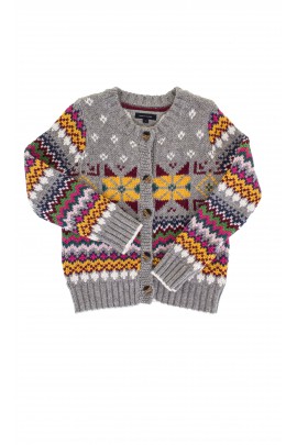 Grey sweater with colourful patterns, Tommy Hilfiger