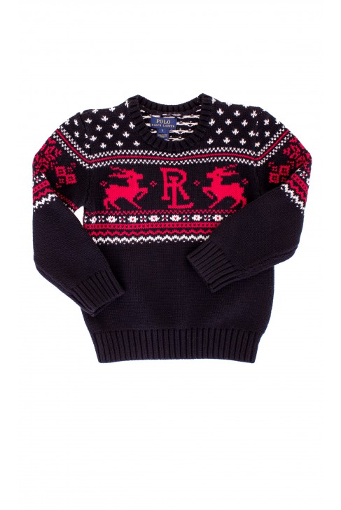 Black boys Christmas sweater, Polo Ralph Lauren