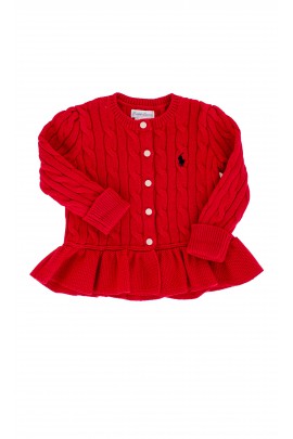 Red cardigan with frill, Polo Ralph Lauren