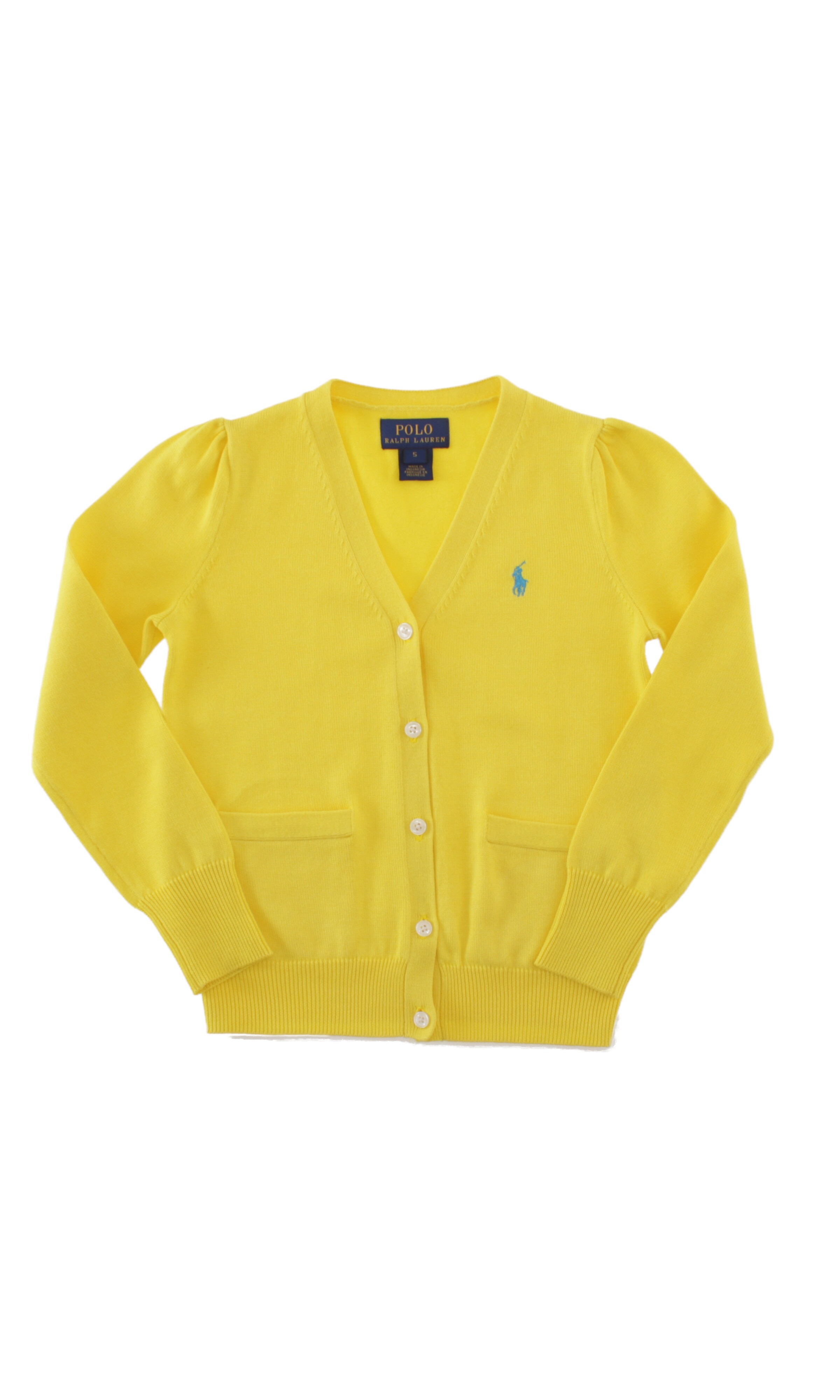 ralph lauren yellow cardigan